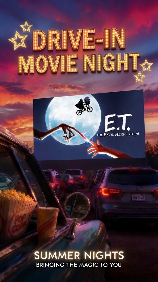 Drive In Movie Night @ Elko - E.T. (the Extra-Terrestrial) promo